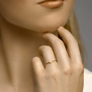 040-22948K aanschuifring Geelgoud met hart