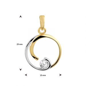 040-22989K Hanger rond zirkonia