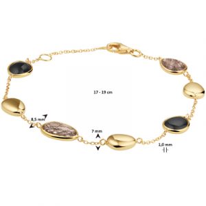 040-23146K Armband zwart rutiel en onyx GG