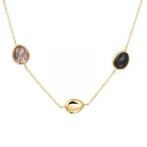 040-23147K Collier zwart rutiel en onyx GG