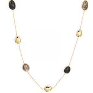 040-23147K Collier zwart rutiel en onyx GG