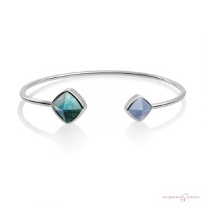 SB-BAN-SQ28 Sparkling Jewels Edge Bangle