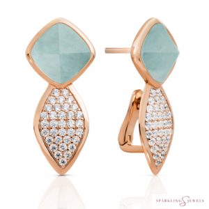 EAR06-G12 Sparkling Jewels Amazoniet