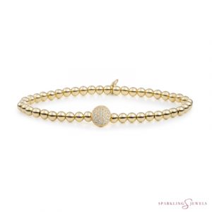 SB-G-4MM-DISC Sparkling Jewels Armband