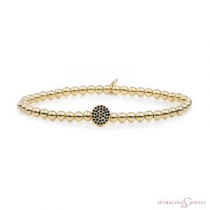 SB-G-4MM-DISC-BL Sparkling Jewels Armband